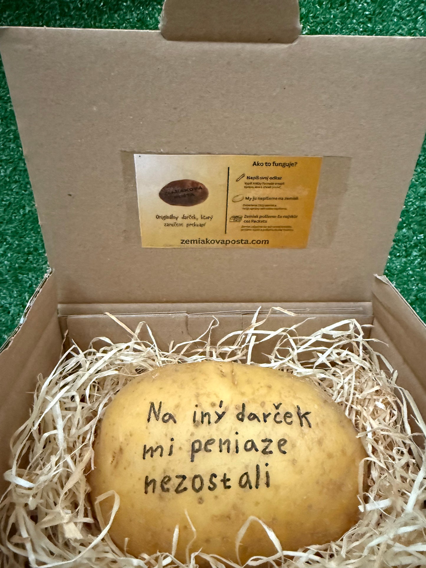 Vlastný zemiak s odkazom